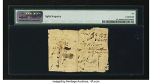 image for: North Carolina 1756 - 1757 (written dates) £5 PMG Good 6 Net....