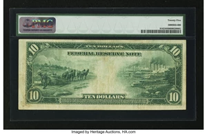image for: Fr. 916 $10 1914 Federal Reserve Note PMG Very Fine 25....