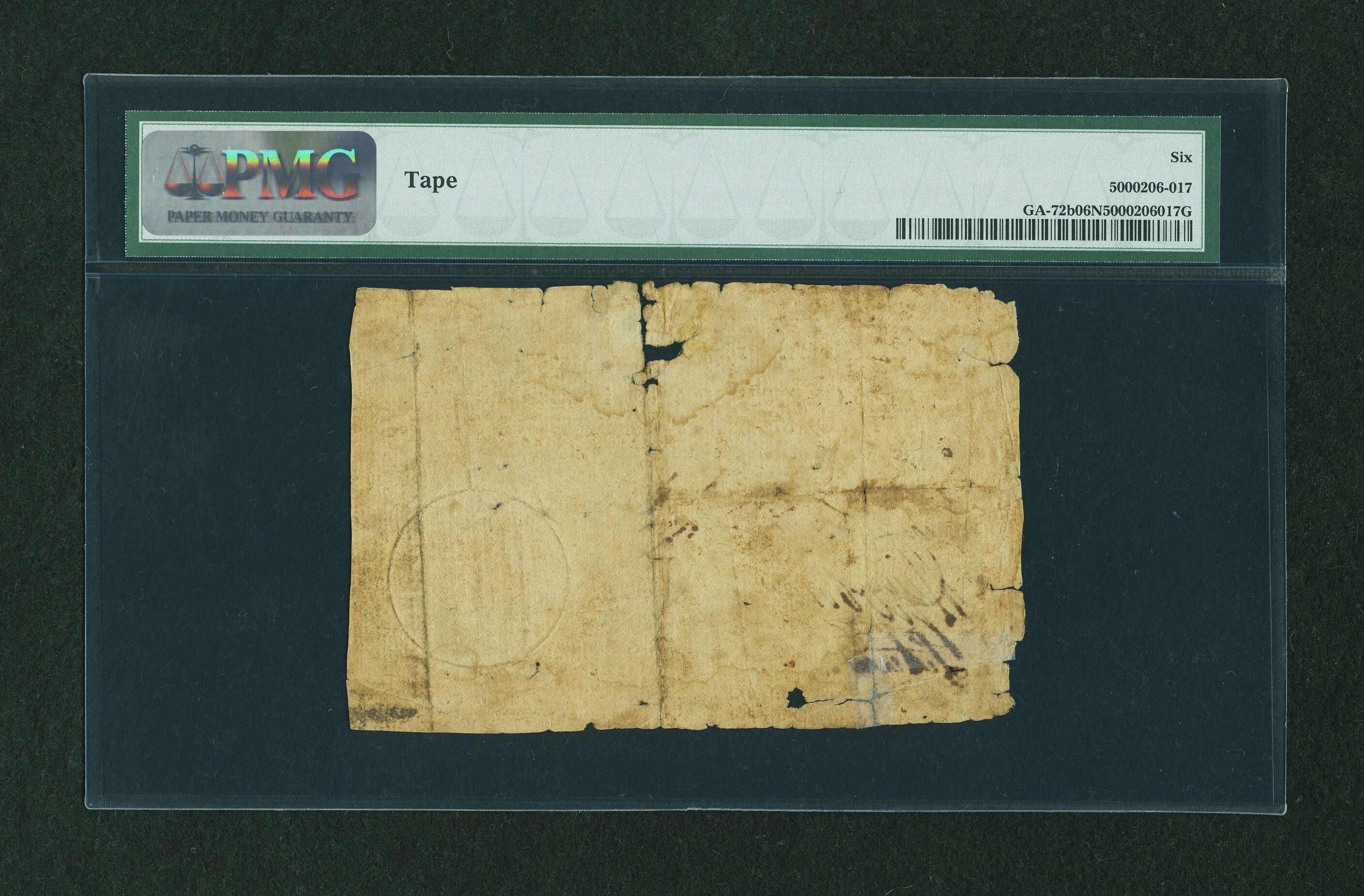 image for: Georgia 1776 $2 PMG Good 6 Net....