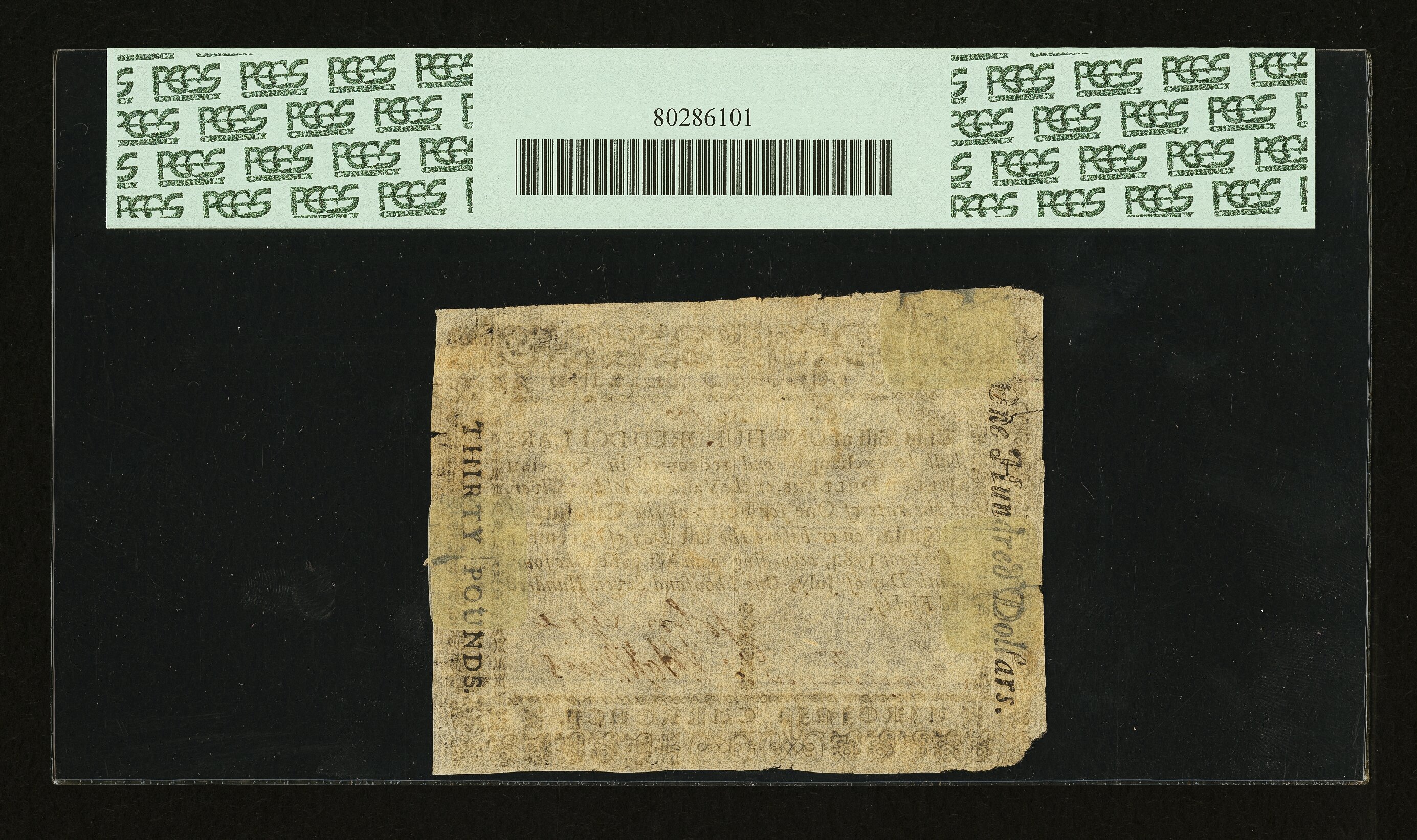 image for: Virginia July 14, 1780 $100 PCGS Apparent Very Fine 25....