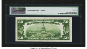 image for: Fr. 2101-A $50 1928A Federal Reserve Note. PMG Gem Uncirculated 65 EPQ....