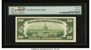 image for: Fr. 2109-B* $50 1950B Federal Reserve Star Note. PMG Gem Uncirculated 65 EPQ....