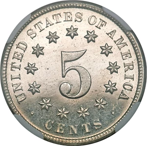 image for: 1877 5C PR65 Ultra Cameo NGC. CAC....