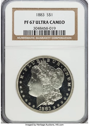 image for: 1883 $1 PR67 Ultra Cameo NGC....