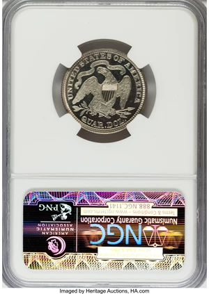 image for: 1875 Seated Quarter PR63 Ultra Cameo NGC....