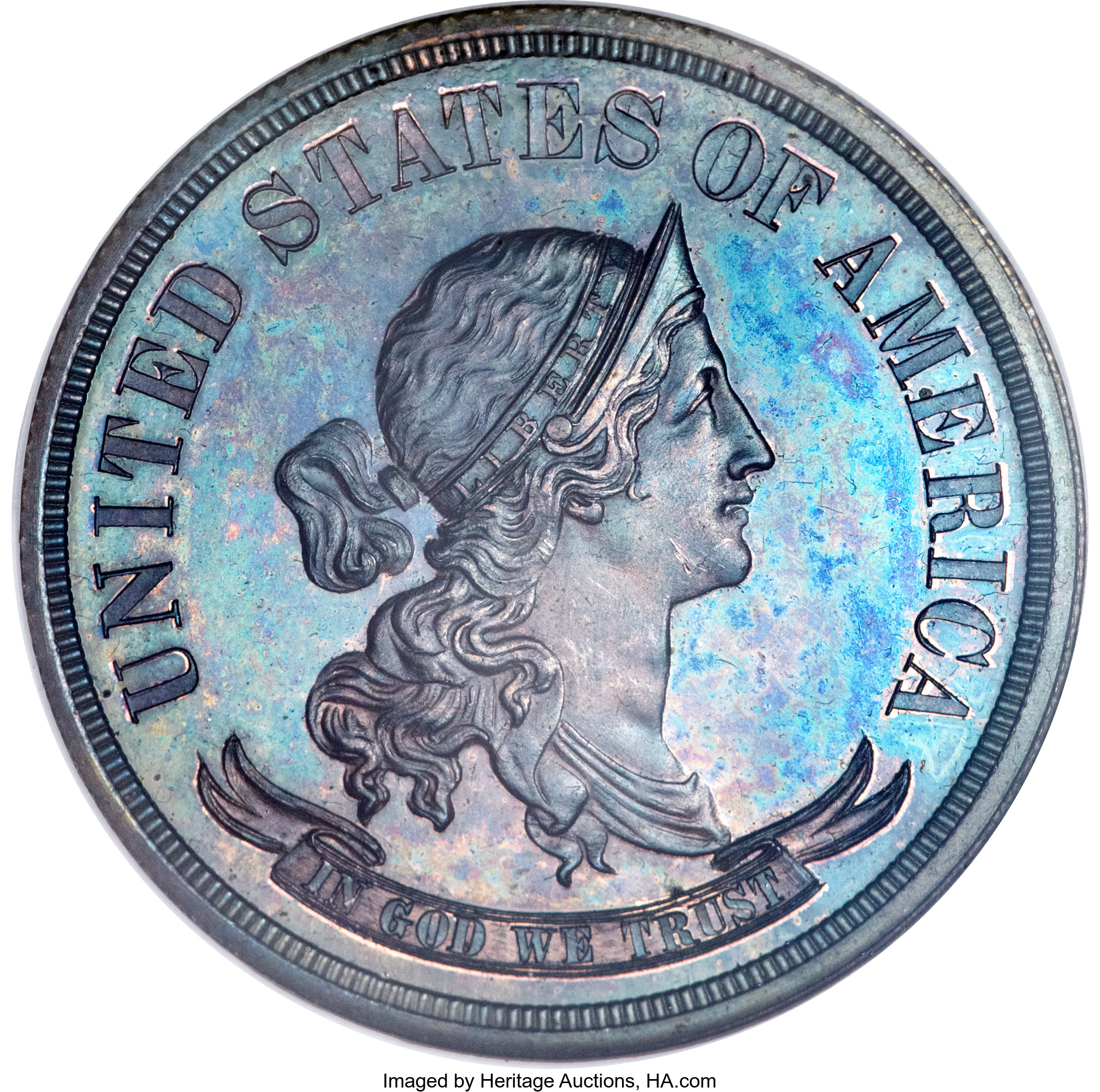 image for: 1870 50C Standard Silver Half Dollar, Judd-983, Pollock-1103, High R.7, PR65 Brown NGC....