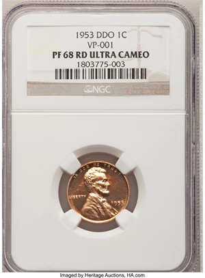 image for: 1953 1C PR68 Red Ultra Cameo NGC....