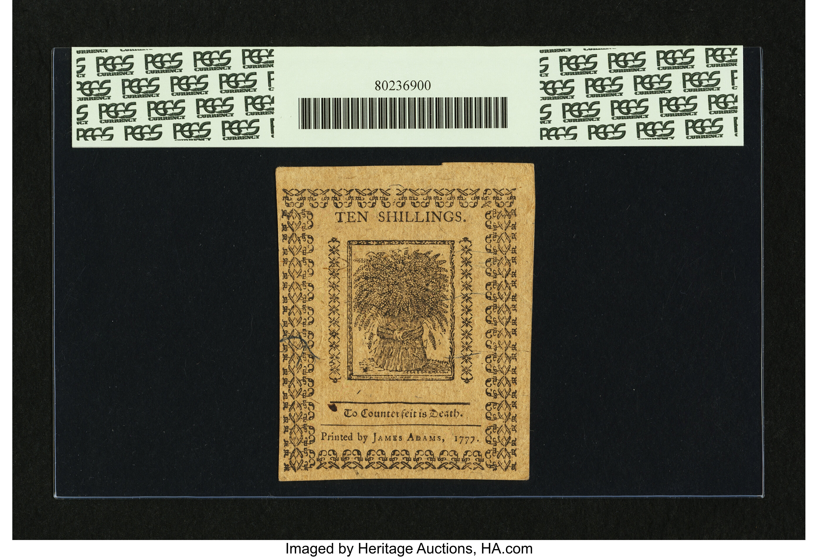 image for: Delaware May 1, 1777 10s PCGS Choice About New 58PPQ....