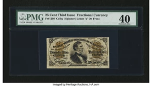 image for: Fr. 1300 25¢ Third Issue PMG Extremely Fine 40....