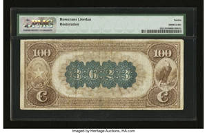 image for: Dallas, TX - $100 1882 Brown Back Fr. 522 The National Exchange Bank Ch. # 3623...