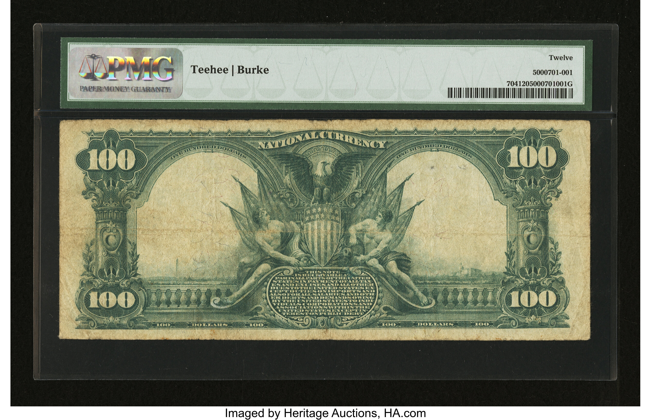 image for: San Antonio, TX - $100 1902 Plain Back Fr. 704 The City NB Ch. # (S)5217...