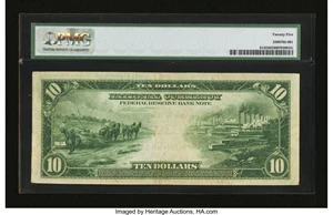 image for: Fr. 814 $10 1918 Federal Reserve Bank Note PMG Very Fine 25....