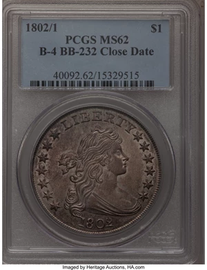 image for: 1802/1 $1 Narrow Date MS62 PCGS....