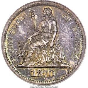 image for: 1870 10C Standard Silver Ten Cents, Judd-825, Pollock-915, Low R.7, PR63 PCGS....