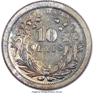 image for: 1870 10C Standard Silver Ten Cents, Judd-825, Pollock-915, Low R.7, PR63 PCGS....
