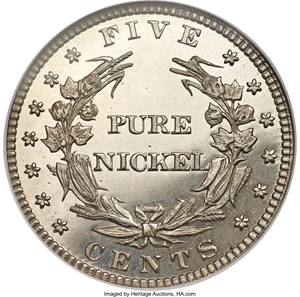 image for: 1883 5C Liberty Head Five Cents, Judd-1704, Pollock-1908, Low R.6, PR64 NGC....
