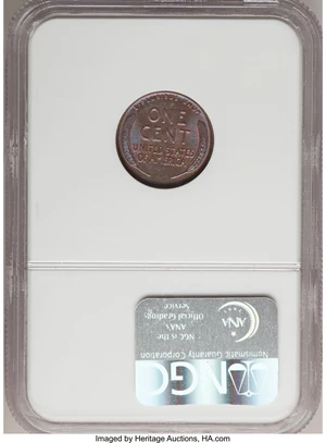 image for: 1922 No D 1C Strong Reverse MS64 Red and Brown NGC....