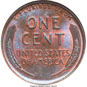 image for: 1922 No D 1C Strong Reverse MS64 Red and Brown NGC....