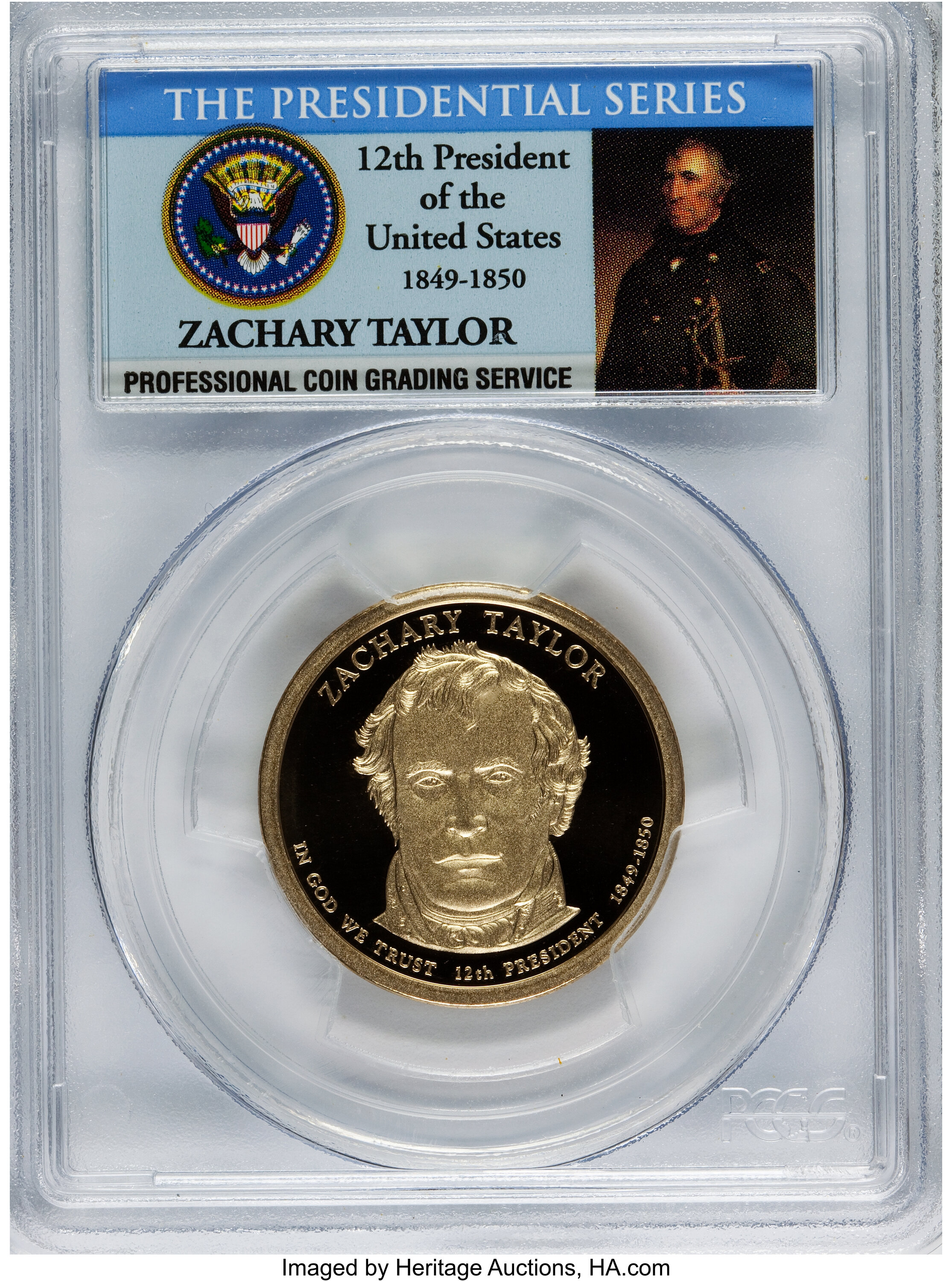 image for: 2009-S $1 Zachary Taylor PR70 Deep Cameo PCGS. PCGS Population (145). NGC Census: (0).   (#407401)...