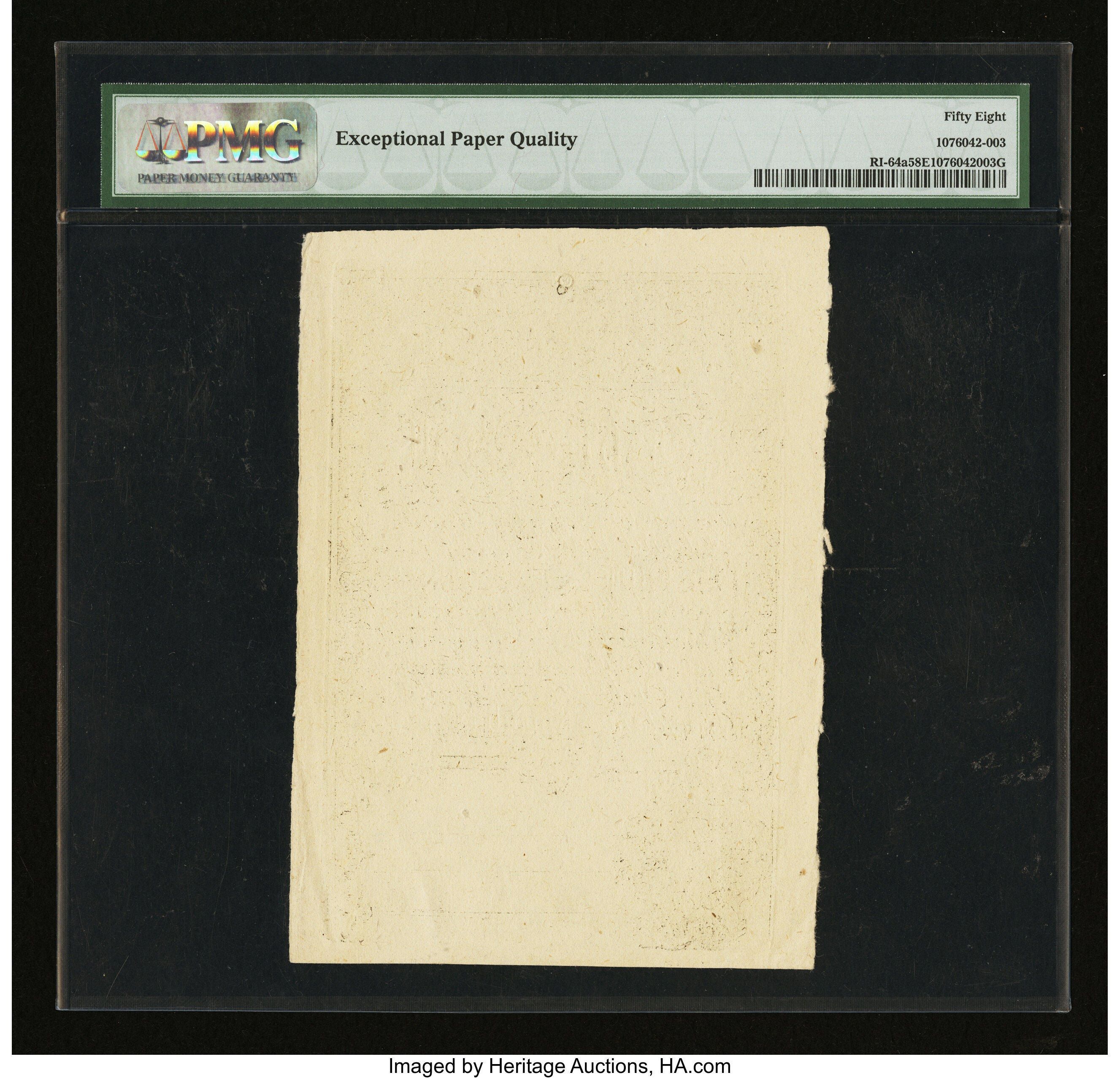 image for: 19th Century Reprint Rhode Island March 18, 1750 1 Ounce 5 Pennyweight PMG Choice About Unc 58 EPQ....