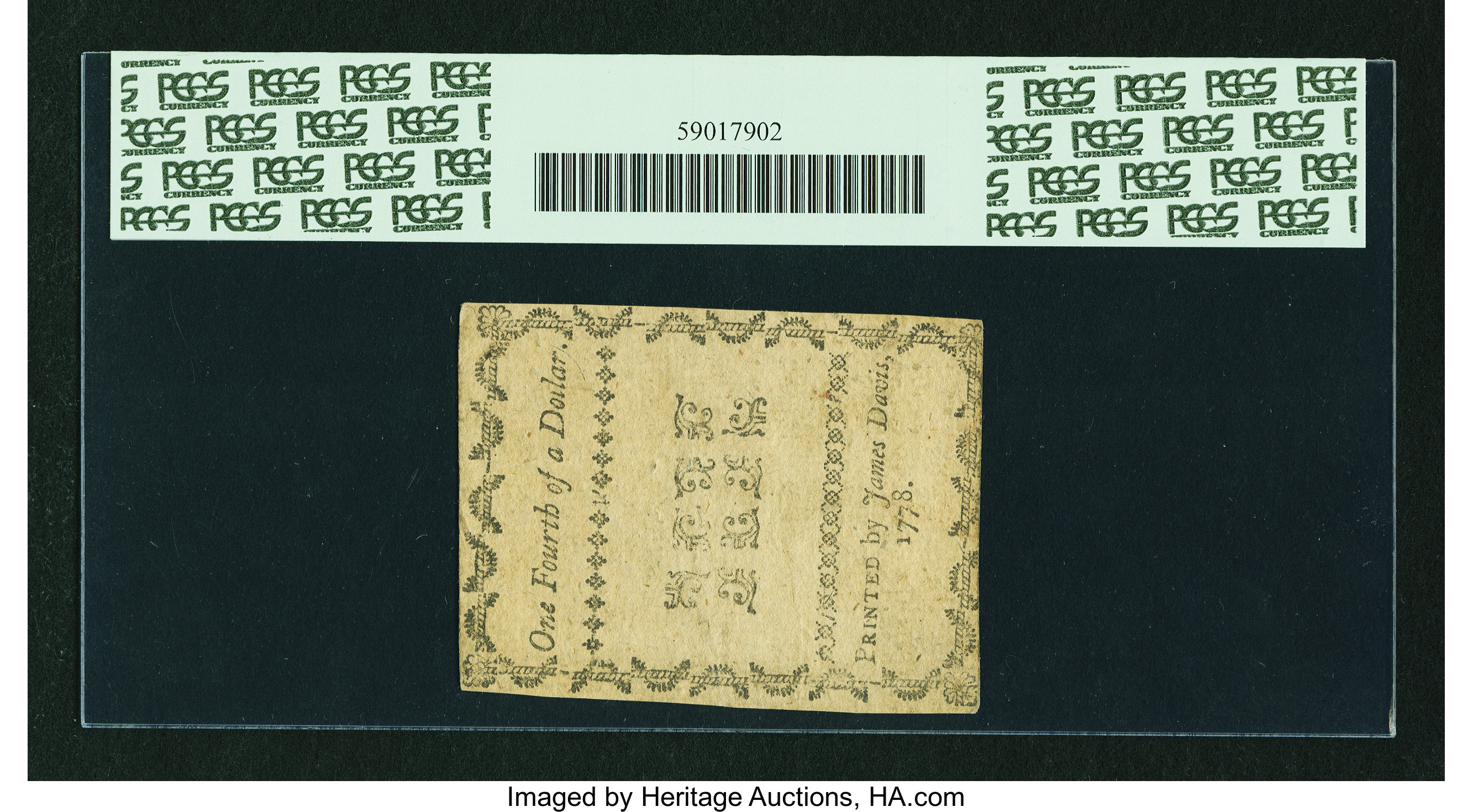 image for: North Carolina August 8, 1778 $1/4 PCGS Extremely Fine 45PPQ....