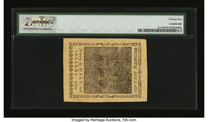 image for: Continental Currency January 14, 1779 $20 PMG Very Fine 25....