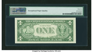 image for: Fr. 1618* $1 1935H Silver Star Certificate. PMG Gem Uncirculated 66 EPQ....