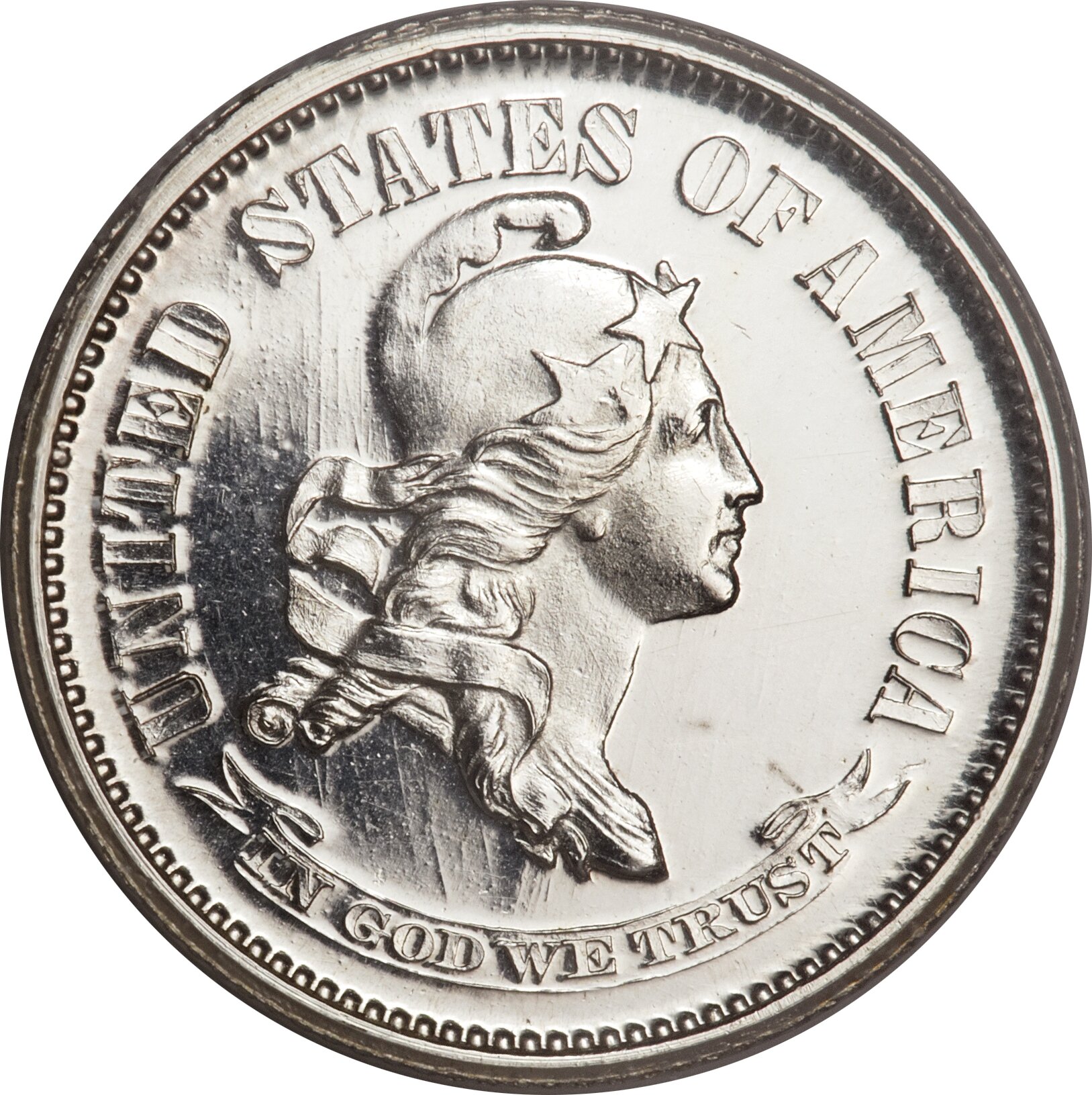 image for: 1870 10C Standard Silver Ten Cents, Judd-855, Pollock-935, High R.6, PR62 PCGS....