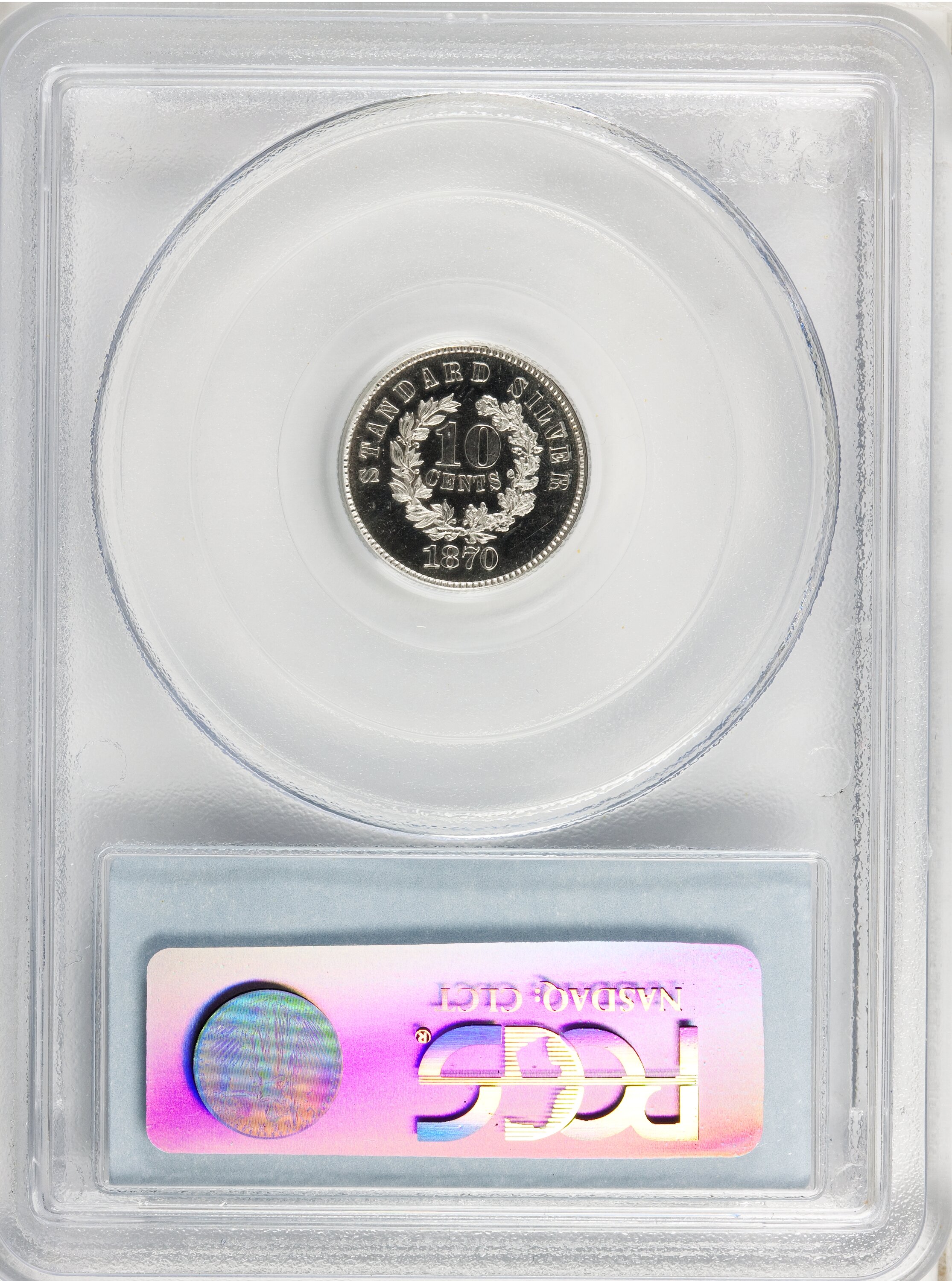 image for: 1870 10C Standard Silver Ten Cents, Judd-855, Pollock-935, High R.6, PR62 PCGS....