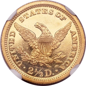 image for: 1896 $2 1/2 PR62 Cameo NGC....
