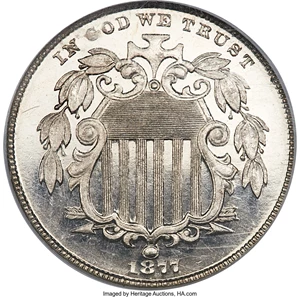 image for: 1877 5C PR65 Ultra Cameo NGC....