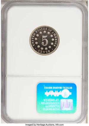 image for: 1877 5C PR65 Ultra Cameo NGC....