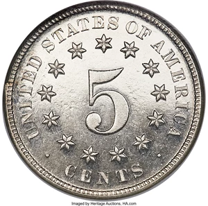 image for: 1877 5C PR65 Ultra Cameo NGC....