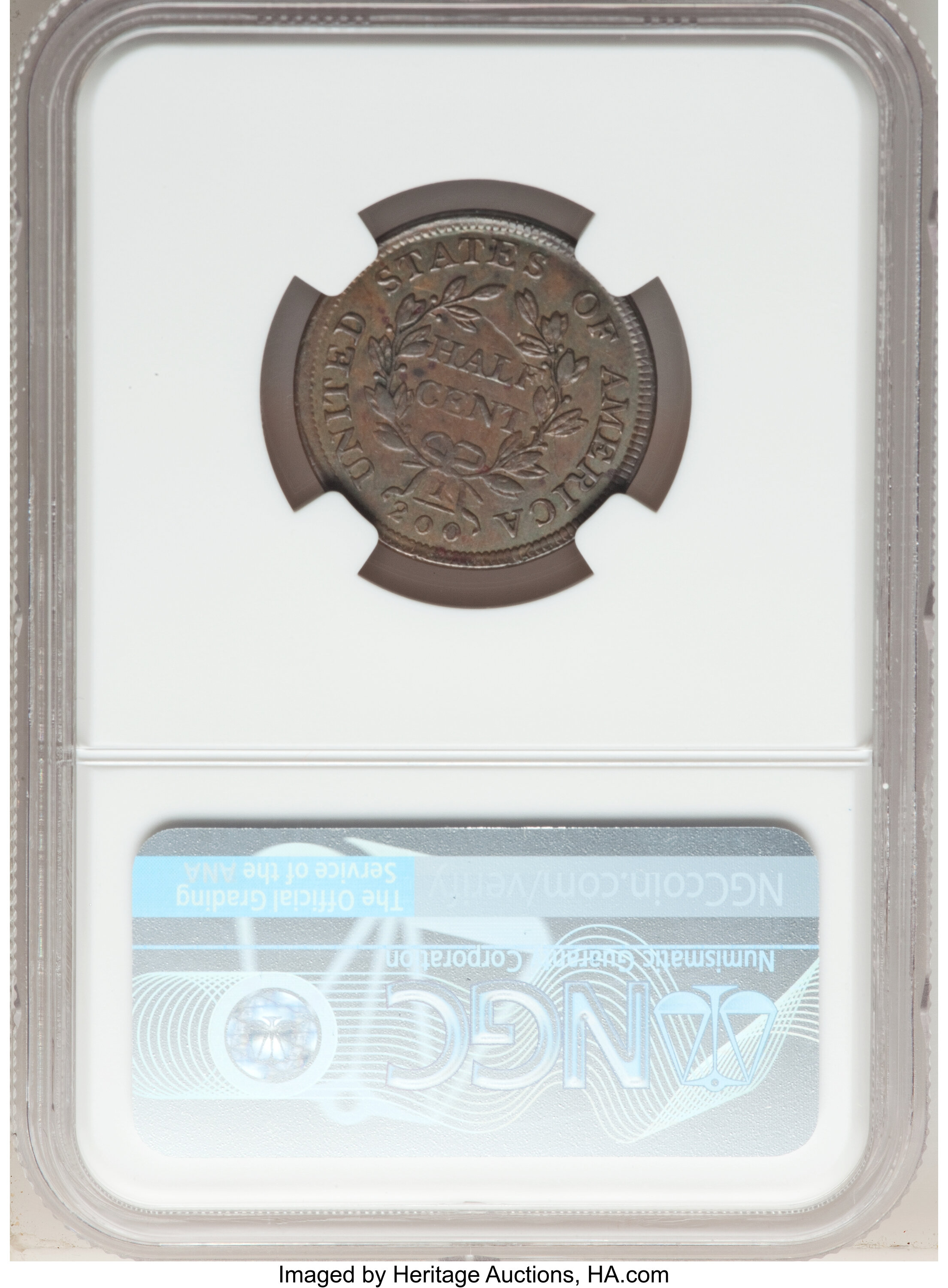 image for: 1804 1/2 C Plain 4, Stems, C-11, B-12, R.2 -- Double Struck -- AU58 NGC....