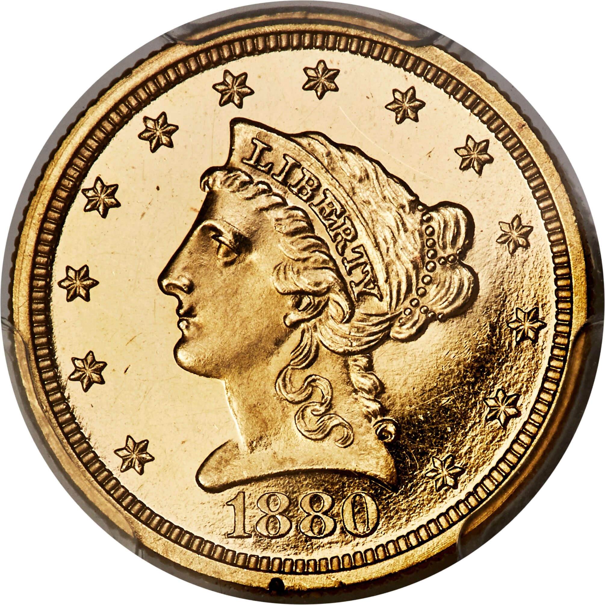 image for: 1880 $2 1/2 PR64 Deep Cameo PCGS. JD-1, R.6....