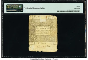image for: Connecticut June 1, 1780 20s Contemporary Counterfeit PMG Very Fine 20....