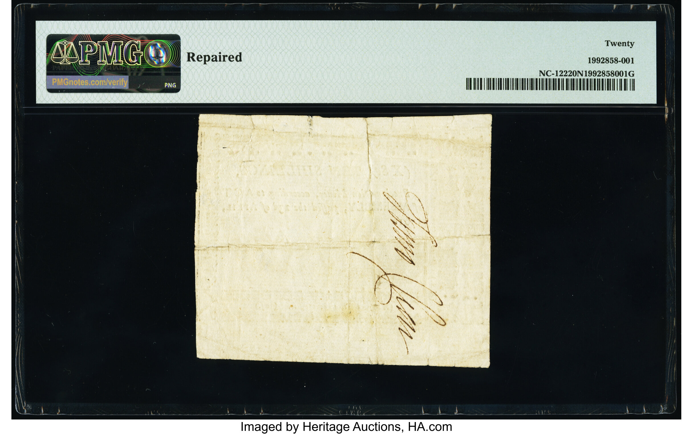 image for: North Carolina April 23, 1761 10s PMG Very Fine 20 Net....