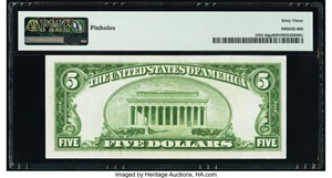 image for: Fr. 1952-I $5 1928B Federal Reserve Note. PMG Choice Uncirculated 63....