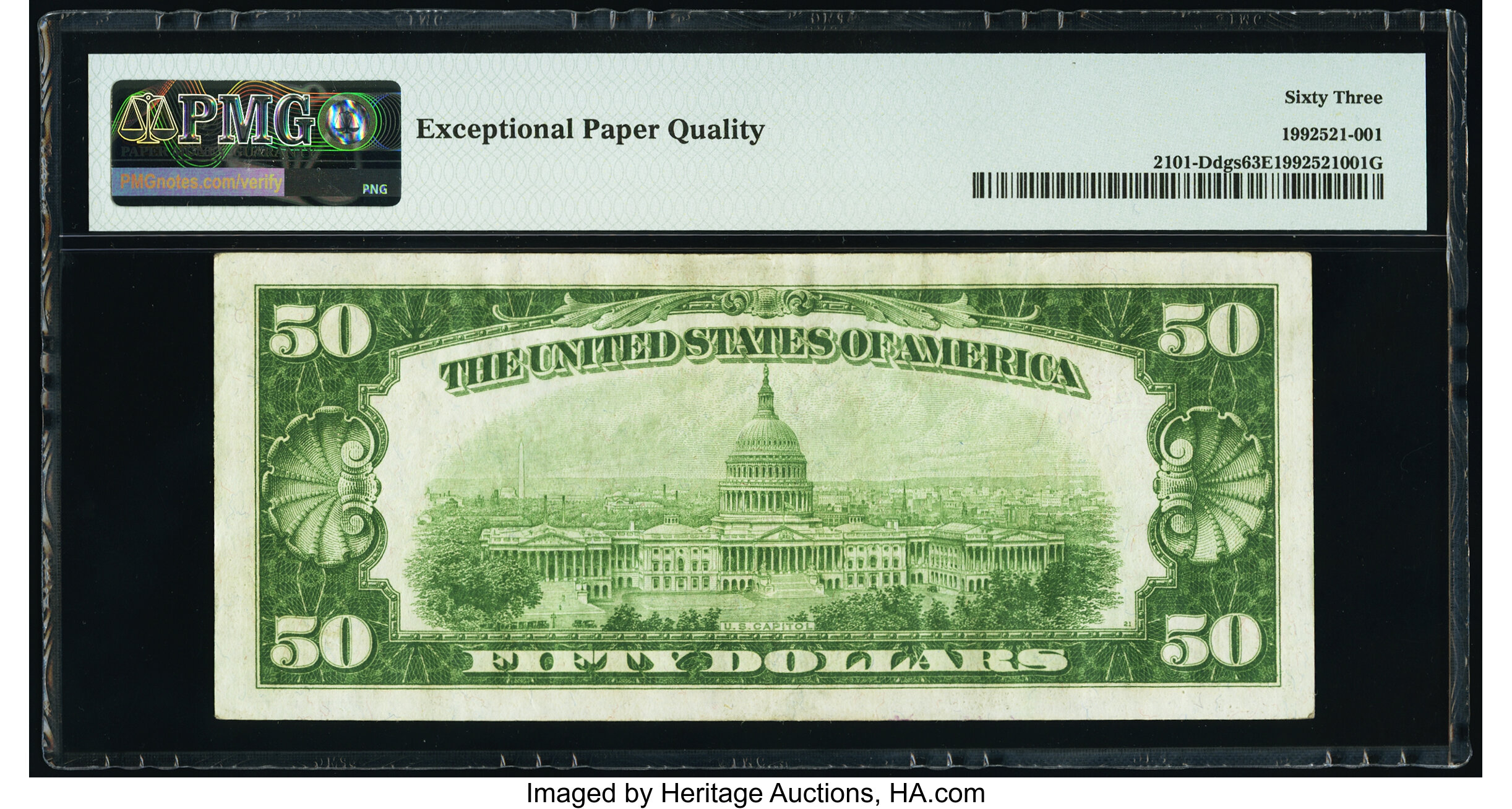 image for: Fr. 2101-D $50 1928A Federal Reserve Note. PMG Choice Uncirculated 63 EPQ....