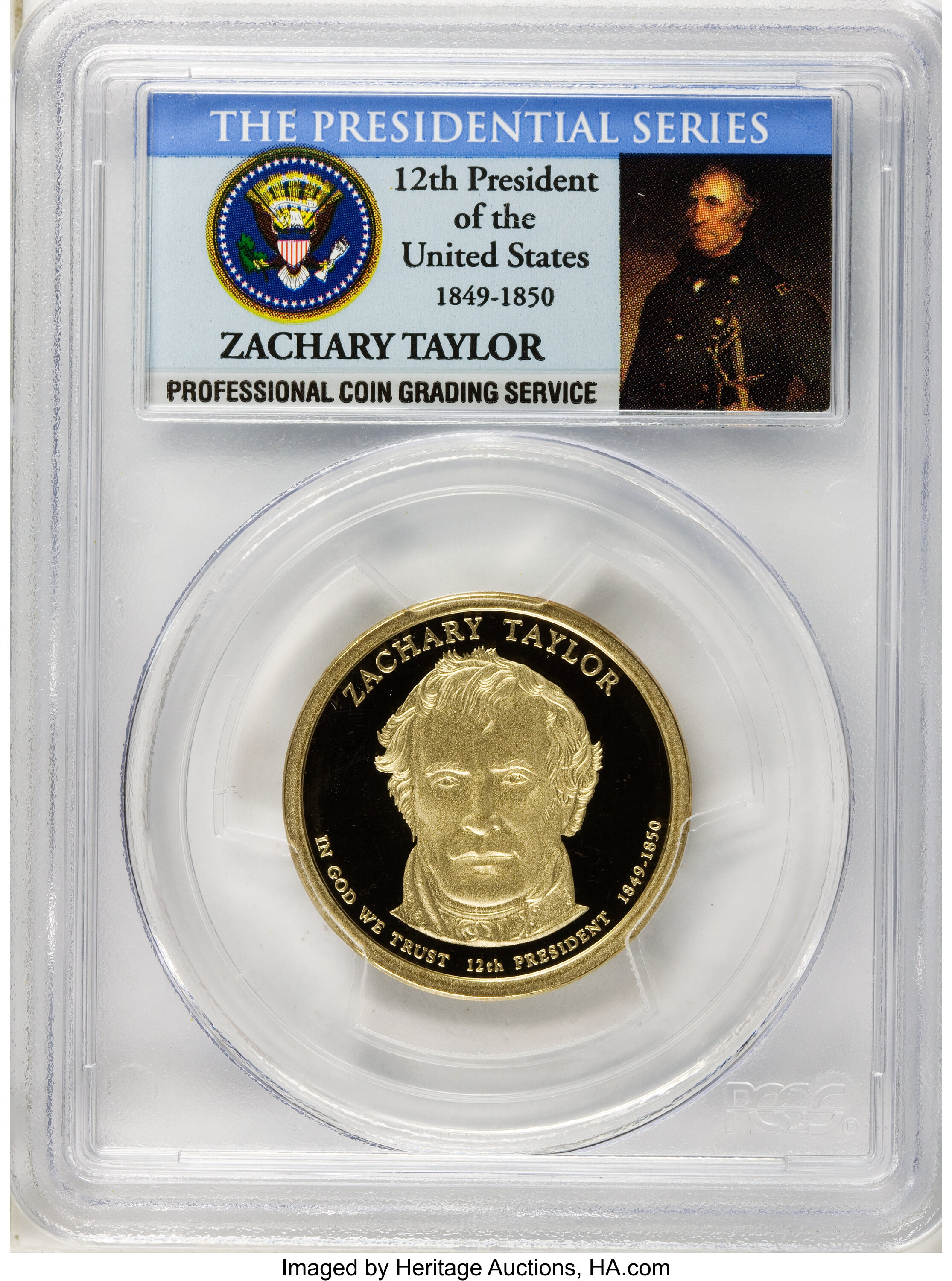 image for: 2009-S $1 Zachary Taylor PR70 Deep Cameo PCGS. PCGS Population (145). NGC Census: (0).   (#407401)...