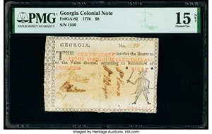 image for: Georgia ND (1776) $8 PMG Choice Fine 15 Net....