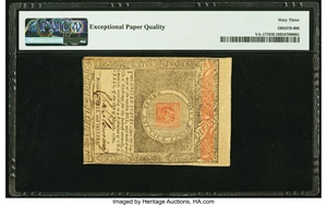 image for: Virginia May 1, 1780 $8 PMG Choice Uncirculated 63 EPQ....