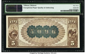 image for: San Francisco, CA - $5 1882 Brown Back Fr. 475 The San Francisco National Bank Ch. # (P)5096 PMG Choice Uncirculated 6...