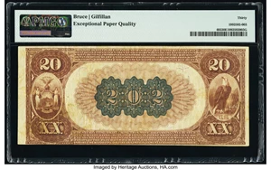image for: Binghamton, NY - $20 1882 Brown Back Fr. 493 The First National Bank Ch. # 202 PMG Very Fine 30 EPQ....