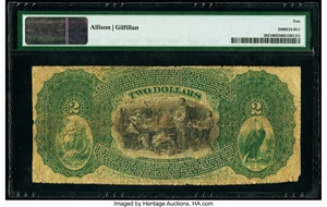 image for: Woonsocket, RI - $2 1875 Fr. 392 The First National Bank Ch. # 1402 PMG Very Good 10....