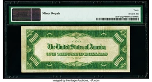 image for: Fr. 2210-C* $1,000 1928 Federal Reserve Note. PMG Very Fine 30....