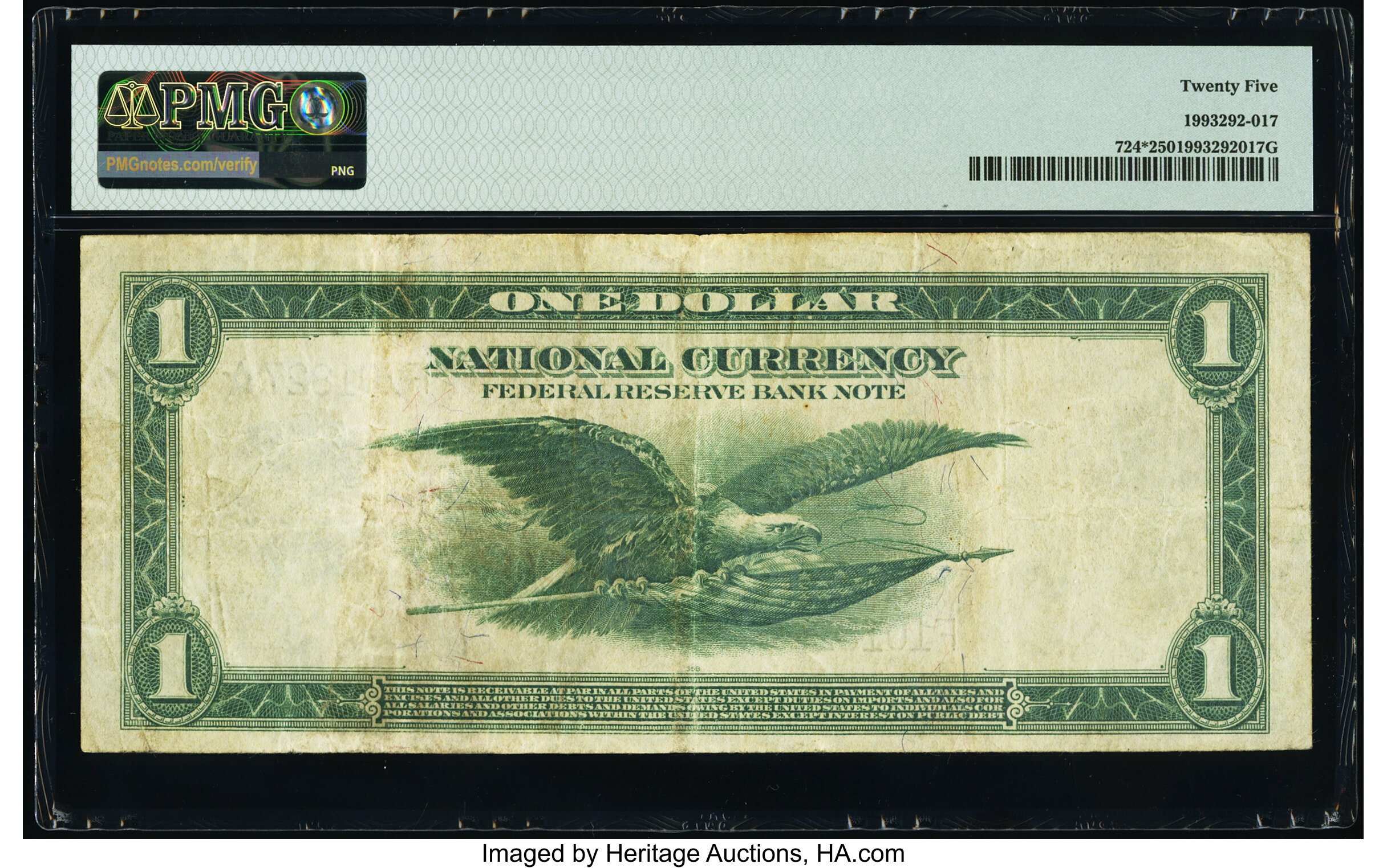 image for: Fr. 724* $1 1918 Federal Reserve Bank Star Note PMG Very Fine 25....