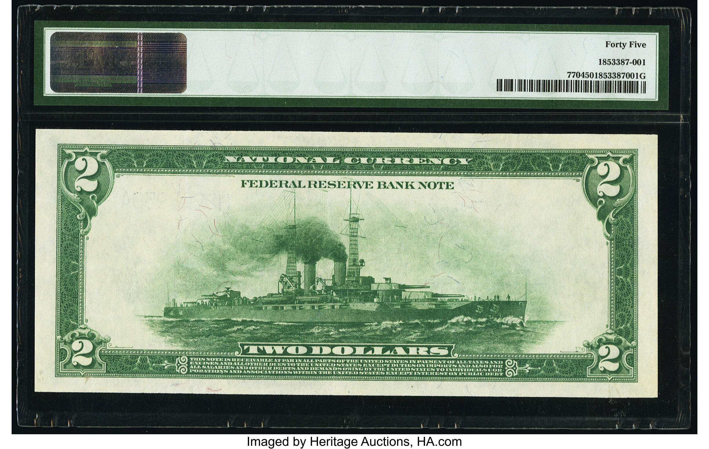 image for: Fr. 770 $2 1918 Federal Reserve Bank Note PMG Choice Extremely Fine 45....