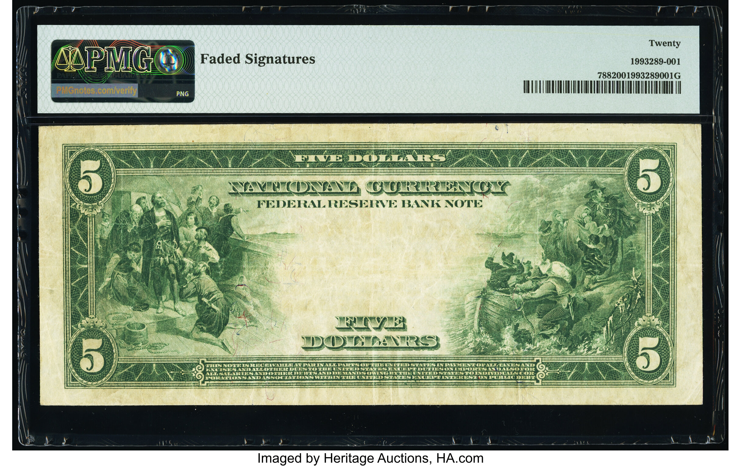 image for: Fr. 788 $5 1915 Federal Reserve Bank Note PMG Very Fine 20....