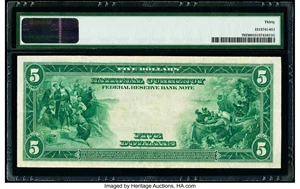 image for: Fr. 792 $5 1918 Federal Reserve Bank Note PMG Very Fine 30....